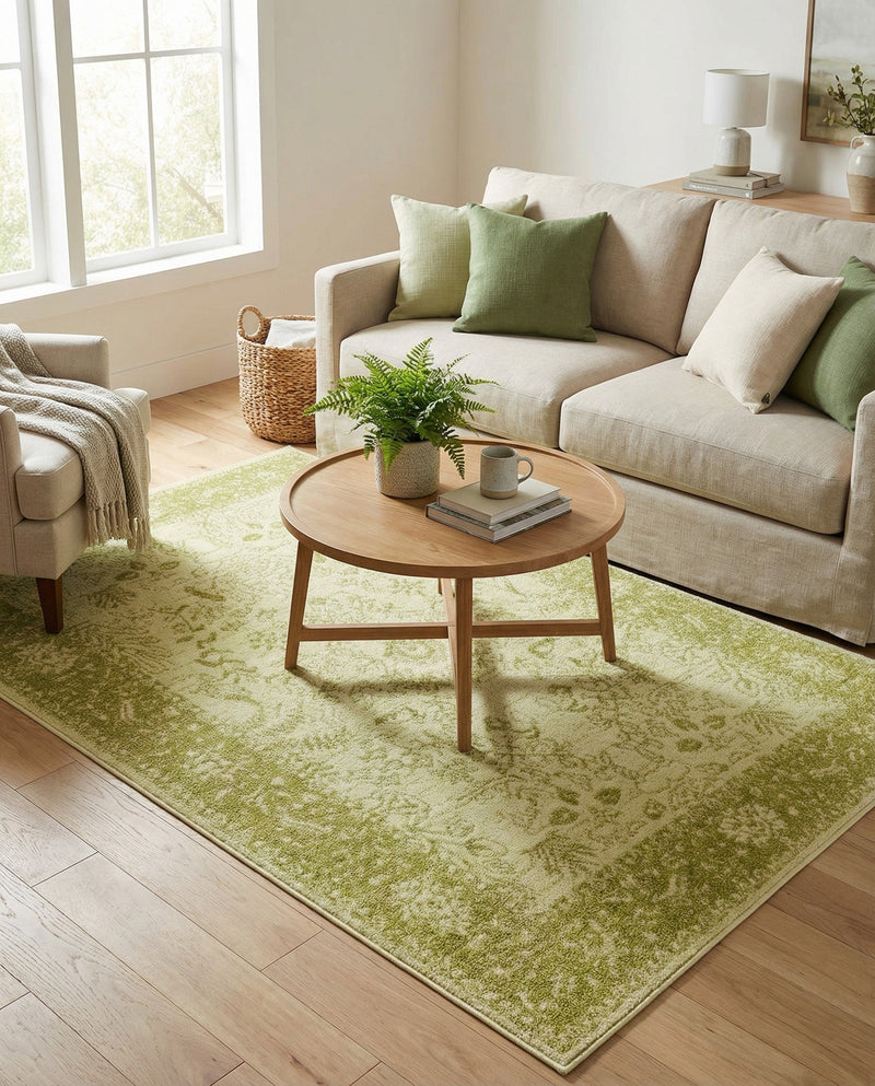 Horizon Collection Area Rug -  Apex (Light Green) Rectangle Light Green  lifestyle 29