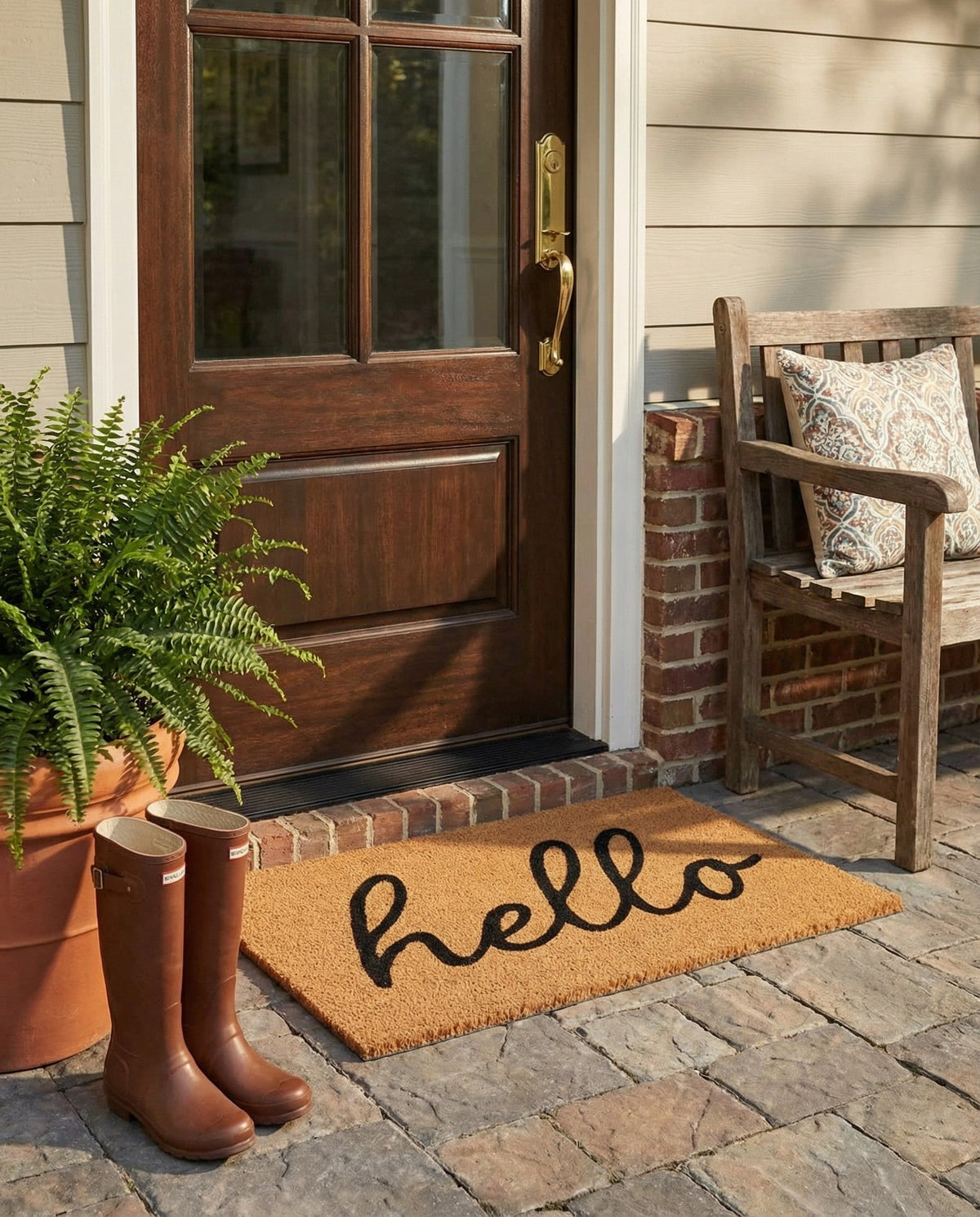 Threshold Welcome Collection Area Rug -  Hearth Rectangle Natural  lifestyle 8