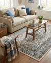 Mykonos Manor Collection Area Rug - Delos Rectangle Blue  lifestyle 24