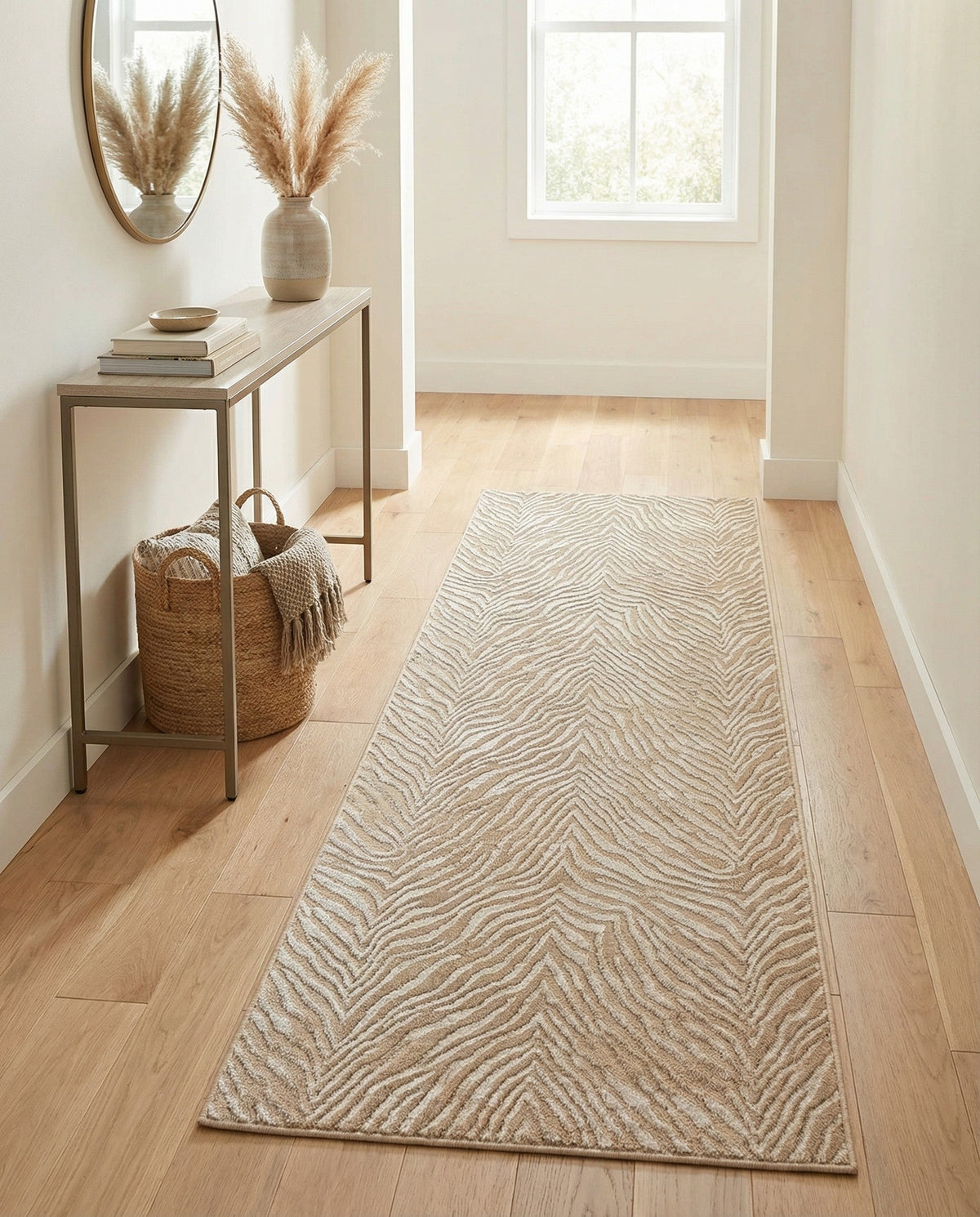 Bloomsbury Elegance Collection Area Rug -  Chelsea Runner Ivory Beige  lifestyle 197