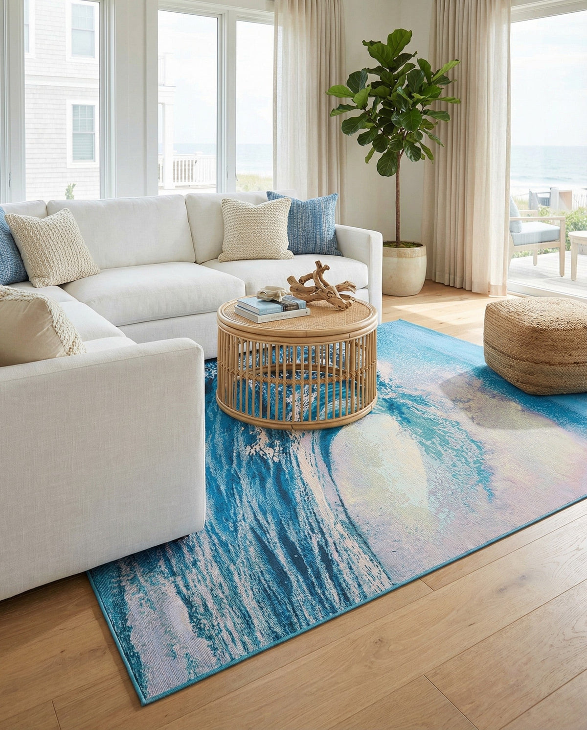 Urban Terrace Collection Area Rug - Veranda Rectangle Blue  lifestyle 19