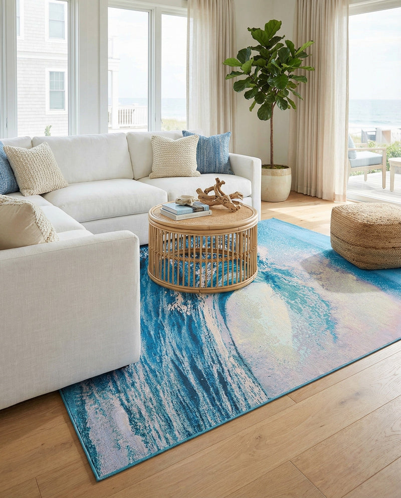 Urban Terrace Collection Area Rug - Veranda Rectangle Blue  lifestyle 19