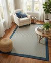Terrace Fringe Collection Area Rug - Oceanside Rectangle Navy Blue  lifestyle 7