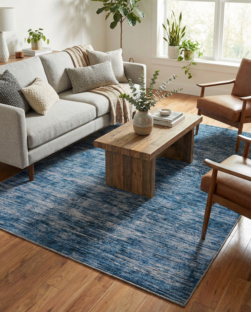 Sahara Essence Collection Area Rug - Oasis (Blue) Rectangle Blue  lifestyle 15
