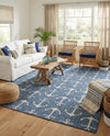 Seaside Haven Rugs Collection Area Rug - Sapphire (Blue) Rectangle Blue  lifestyle 5