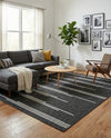 Urban Terrace Collection Area Rug -  Brooklyn Rectangle Black and White  lifestyle 20