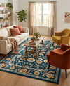 Adriana Terrace Collection Area Rug -  Positano (Navy Blue) Rectangle Navy Blue  lifestyle 16