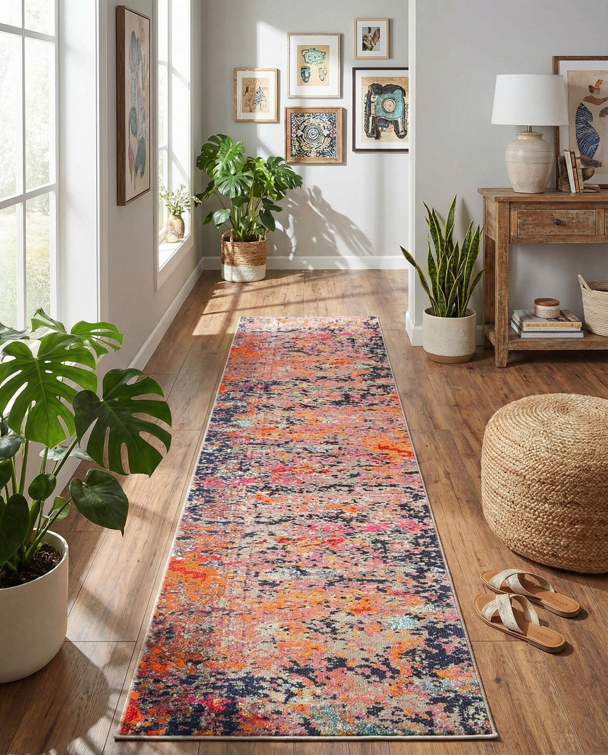 Colorburst Oasis Collection Area Rug -  Prism Runner Multi  lifestyle 85