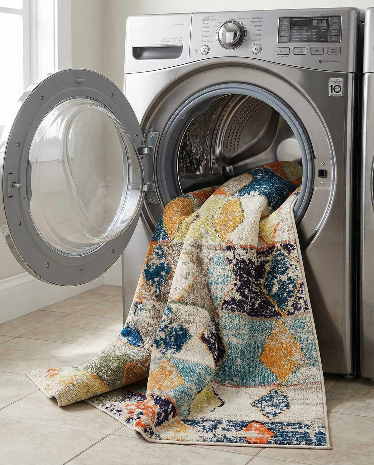 Colorburst Oasis Collection Area Rug -  Marina Rectangle Ivory  lifestyle 9
