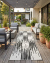 Urban Terrace Collection Area Rug -  Riverside Runner Black and White  lifestyle 37