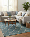 Savannah Pergola Collection Area Rug - Arbor (Teal) Rectangle Teal  lifestyle 15