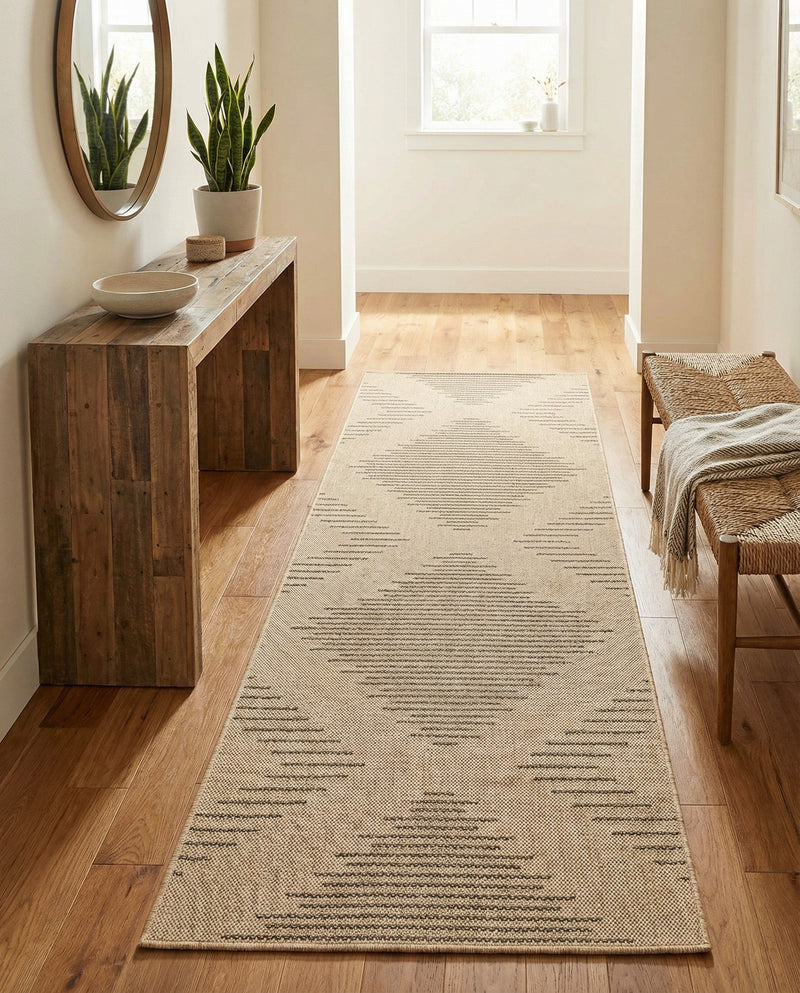 Sahara Sands Collection Area Rug -  Merimde Runner Natural  lifestyle 71