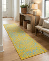 Urban Oasis Rugs Collection Area Rug -  Penthouse (Yellow and Aqua) Runner Yellow and Aqua  lifestyle 55