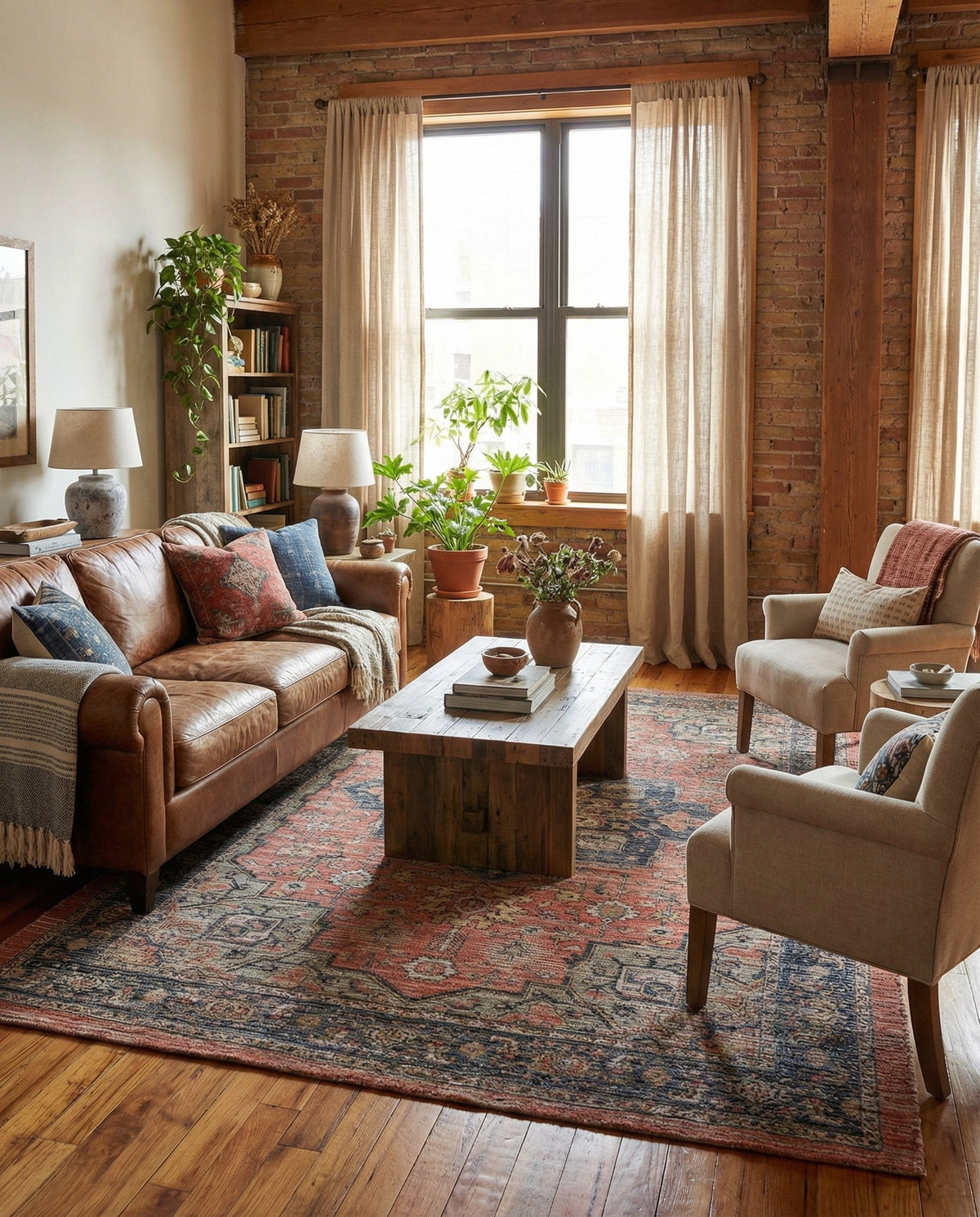 Savannah Threads Collection Area Rug -  Negev Rectangle Antique Red  lifestyle 10