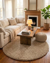 Alpine Plush Collection Area Rug -  Cortina (Linen) Round Linen  lifestyle 44
