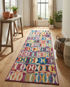 Urban Terrace Collection Area Rug -  Boardwalk Runner Multi  lifestyle 80