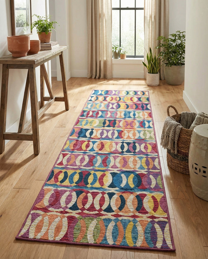 Urban Terrace Collection Area Rug -  Boardwalk Runner Multi  lifestyle 80