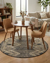 Urban Terrace Collection Area Rug -  Loft Round Charcoal  lifestyle 74