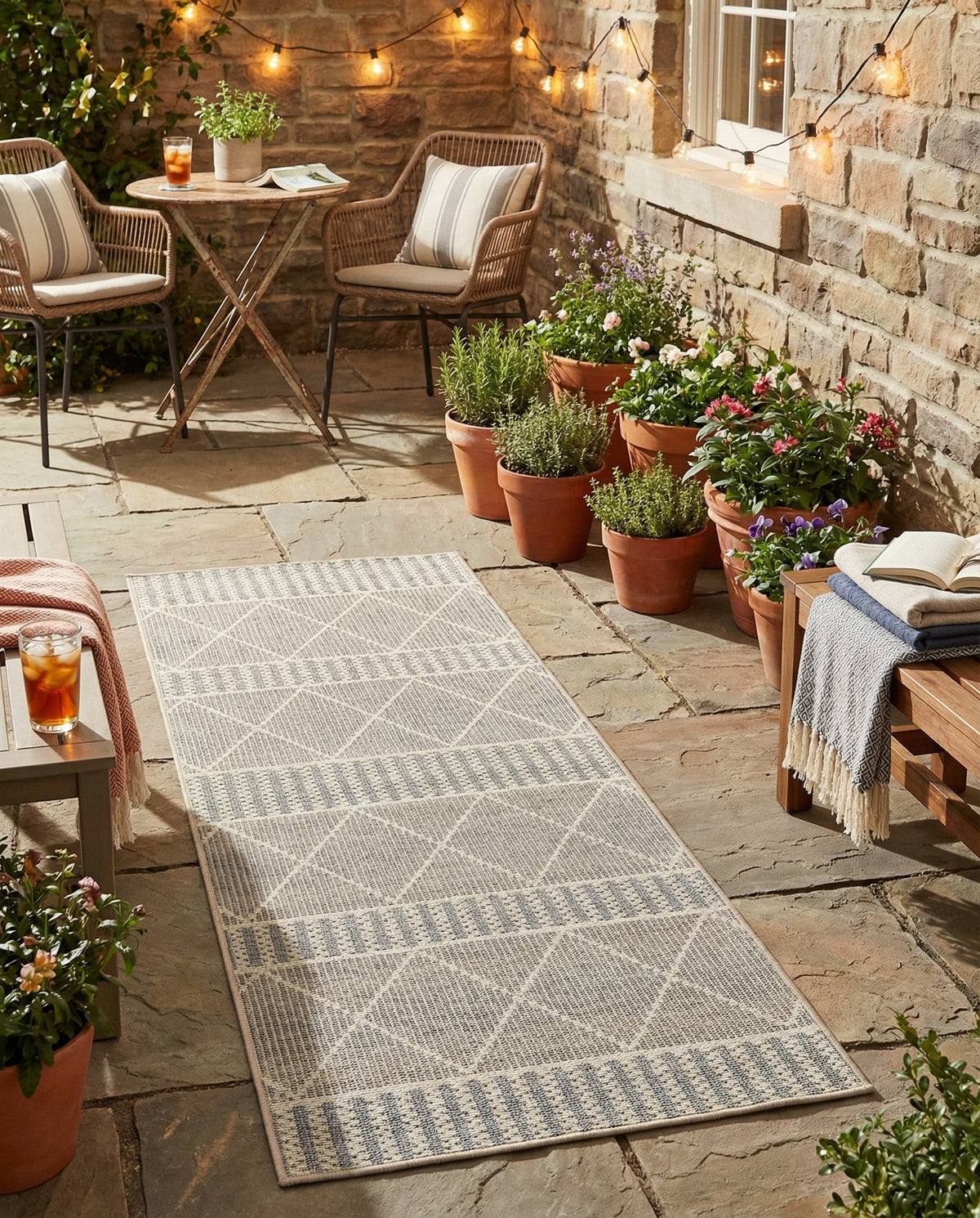 Savannah Pergola Collection Area Rug -  Glade Runner Gray  lifestyle 186