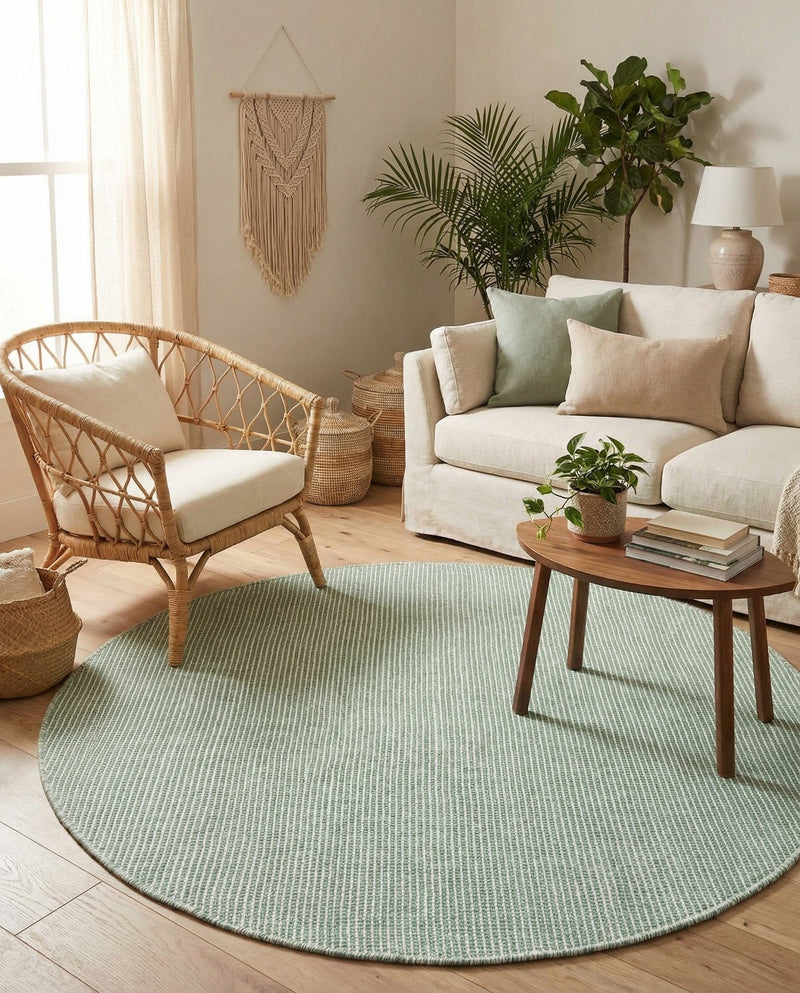 Jill Zarin Sedona Oasis Outdoor Collection Area Rug - Coconino (Palm Green) Round Palm Green  lifestyle 49