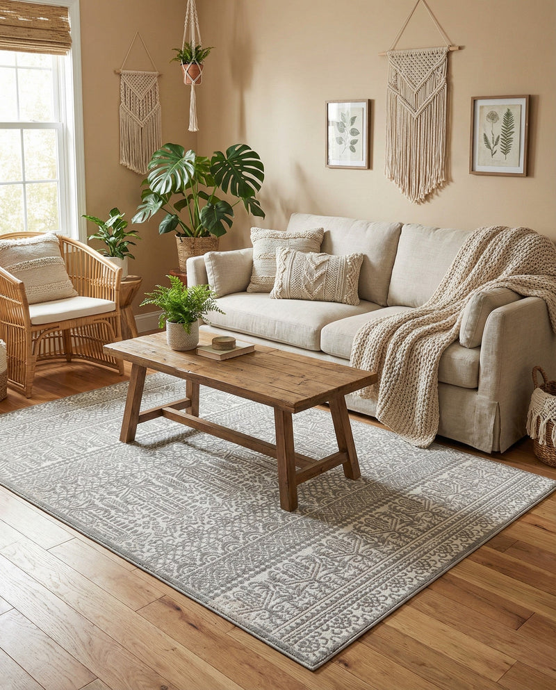 Metro Heights Collection Area Rug -  Chelsea Rectangle Gray  lifestyle 22
