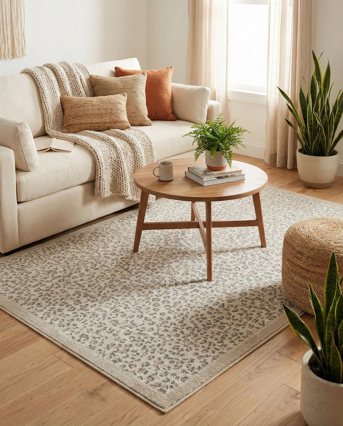 Savannah Sojourn Collection Area Rug - Serengeti Rectangle Ivory  lifestyle 62