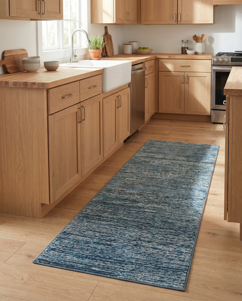Bloomsbury Elegance Collection Area Rug -  Kensington (Blue) Runner Blue  lifestyle 43