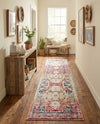 Parisian Elegance Collection Area Rug - Versailles (Pink Gray) Runner Pink Gray  lifestyle 43