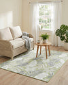 Seaside Blooms Collection Area Rug -  Serene Rectangle Green  lifestyle 17