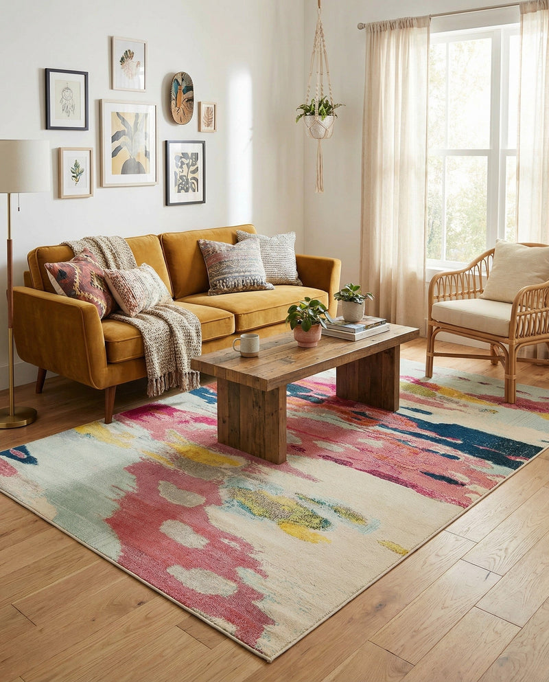 Marrakesh Elegance Collection Area Rug -  Skhirat Rectangle Pink  lifestyle 6