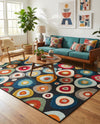 Outdoor Marrakesh Collection Area Rug -  Chefchaouen Rectangle Multi Black  lifestyle 35