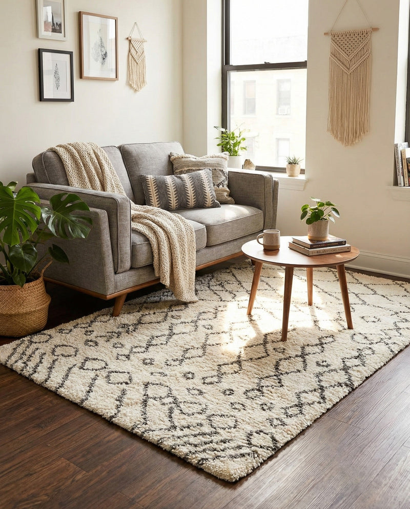 Casablanca Comfort Collection Area Rug -  Fez Rectangle Pure Ivory  lifestyle 16
