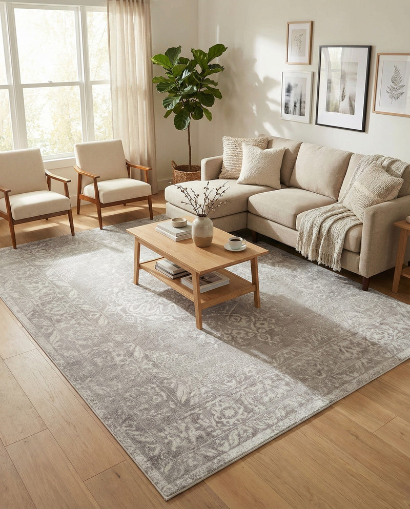 Cambridge Classics Collection Area Rug -  Magdalene (Gray) Rectangle Gray  lifestyle 4