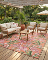 Seaside Blooms Collection Area Rug -  Kyoto Rectangle Coral  lifestyle 17