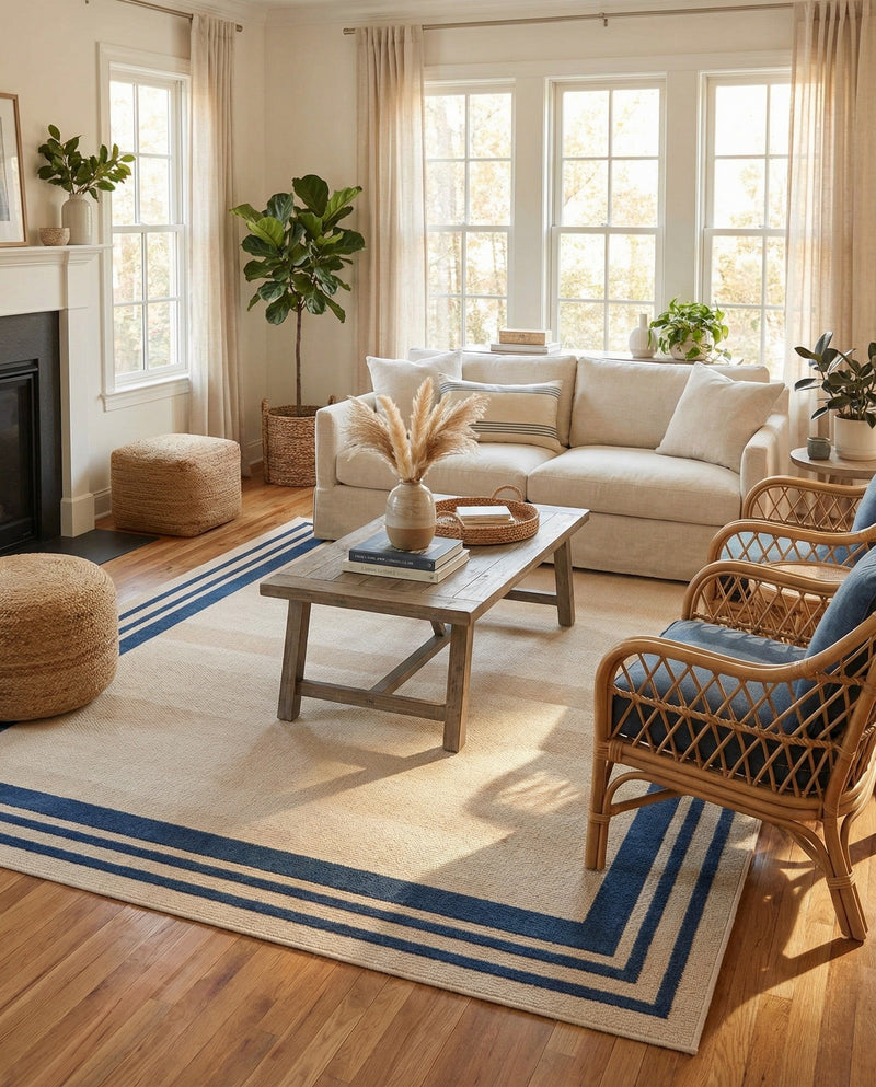 Bahama Breeze Outdoor Collection Area Rug -  Abaco Rectangle Beige  lifestyle 11