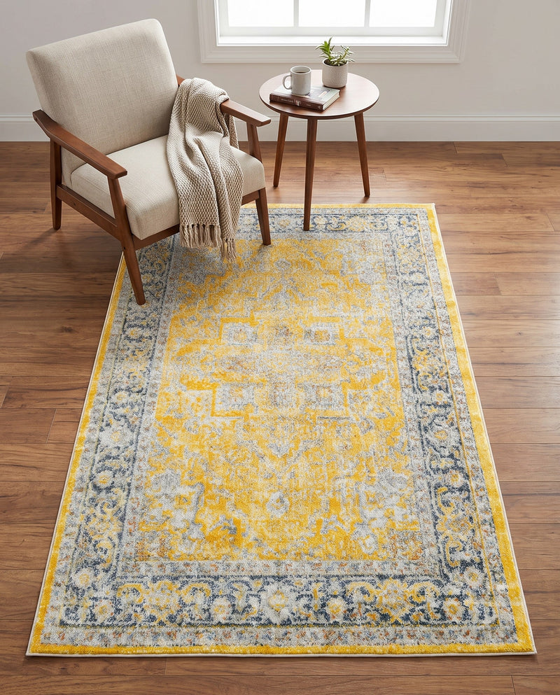 Caribbean Breeze Collection Area Rug -  Andros Rectangle Yellow  lifestyle 58
