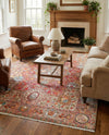 Bazaar Chic Collection Area Rug -  Khouribga Rectangle Rust Red  lifestyle 12