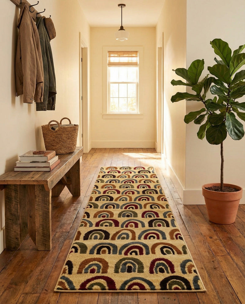 Bistro Lounge Collection Area Rug -  Breve Runner Cream  lifestyle 56