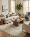 Bazaar Chic Collection Area Rug -  Kenitra Rectangle Blue and Ivory  lifestyle 16