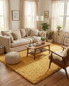 Alpine Plush Collection Area Rug - Verbier Rectangle Yellow  lifestyle 17