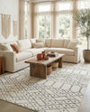 Marrakesh Lattice Collection Area Rug - Casablanca (Ivory Black) Rectangle Ivory Black  lifestyle 19