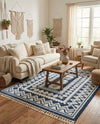 Sahara Chic Collection Area Rug -  Tangier Rectangle Blue  lifestyle 31