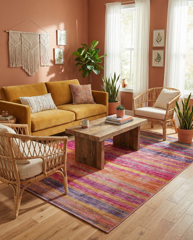 Sahara Essence Collection Area Rug - Oasis (Multi) Rectangle Multi  lifestyle 6