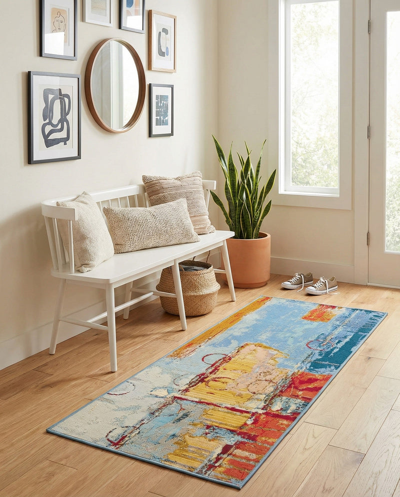 Urban Terrace Collection Area Rug -  Arbour Runner Multi  lifestyle 73