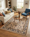 Casablanca Tapestry Collection Area Rug -  Marrakech (Ivory) Rectangle Ivory  lifestyle 17