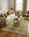 Geneva Terrace Collection Area Rug -  Yverdon Rectangle Green  lifestyle 21