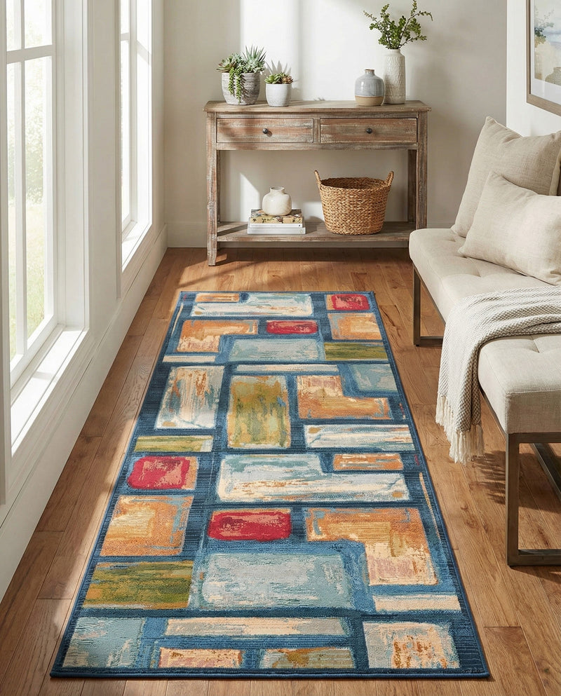 Urban Terrace Collection Area Rug -  Portico Runner Multi  lifestyle 41