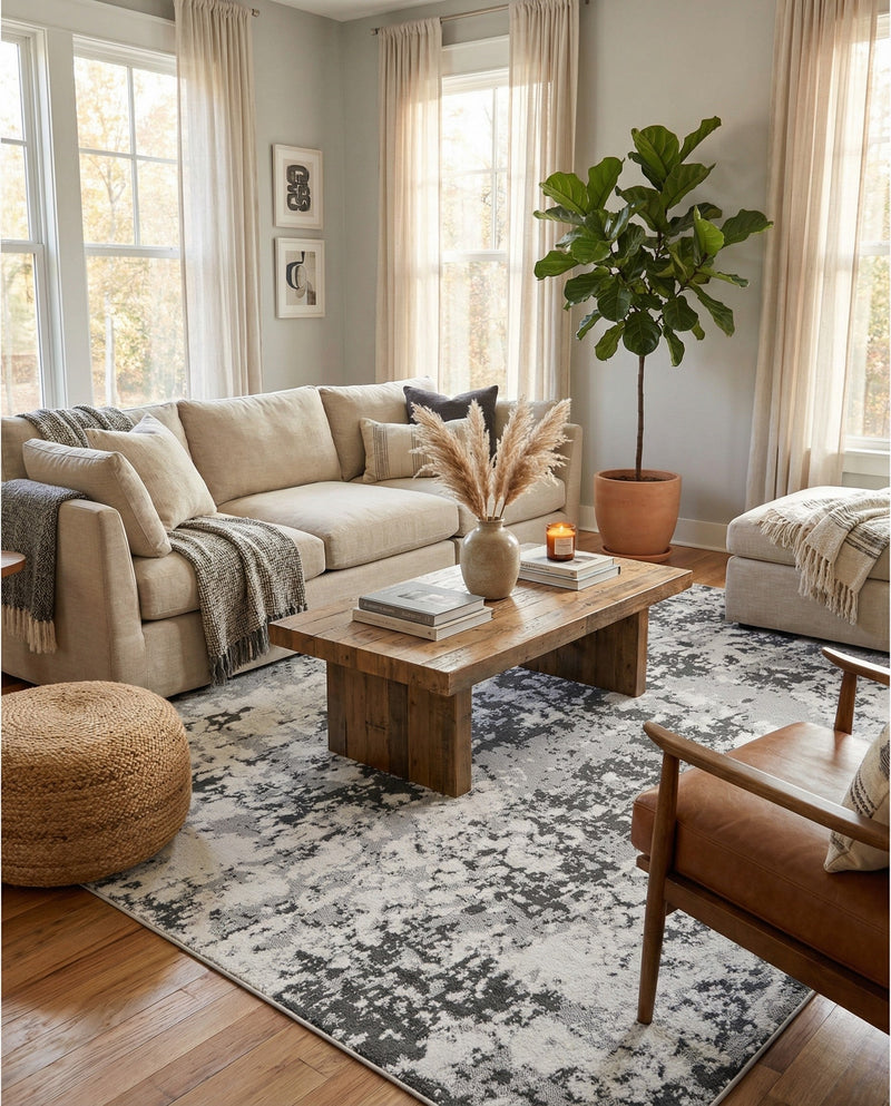Cathedral Elegance Collection Area Rug -  Basilica Rectangle Black  lifestyle 67