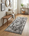 Riviera Elegance Collection Area Rug -  Menton (Gray) Runner Gray  lifestyle 78