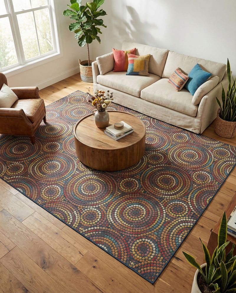 Coastal Terrace Collection Area Rug -  Lagoon Rectangle Multi  lifestyle 20